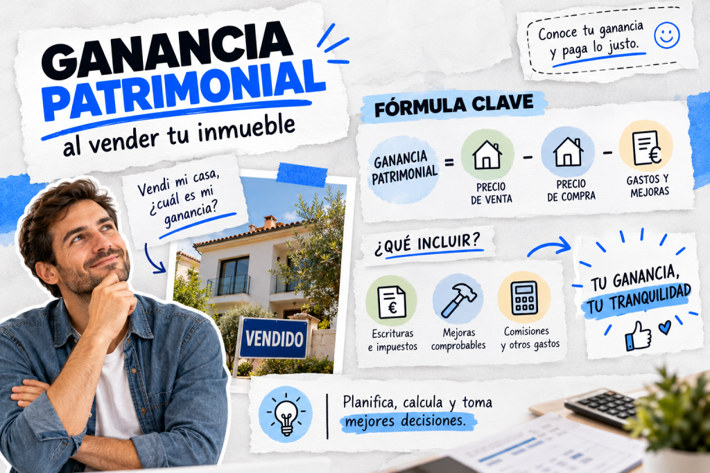calcular la ganancia patrimonial al vender un inmueble