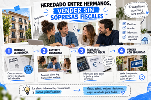 Pasos imprescindibles para vender un piso heredado por varios hermanos